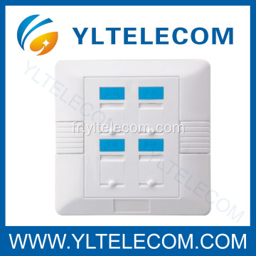 Type de mur Face plaques RJ45 Module quatre Port 4 Port 86 * 86MM 86